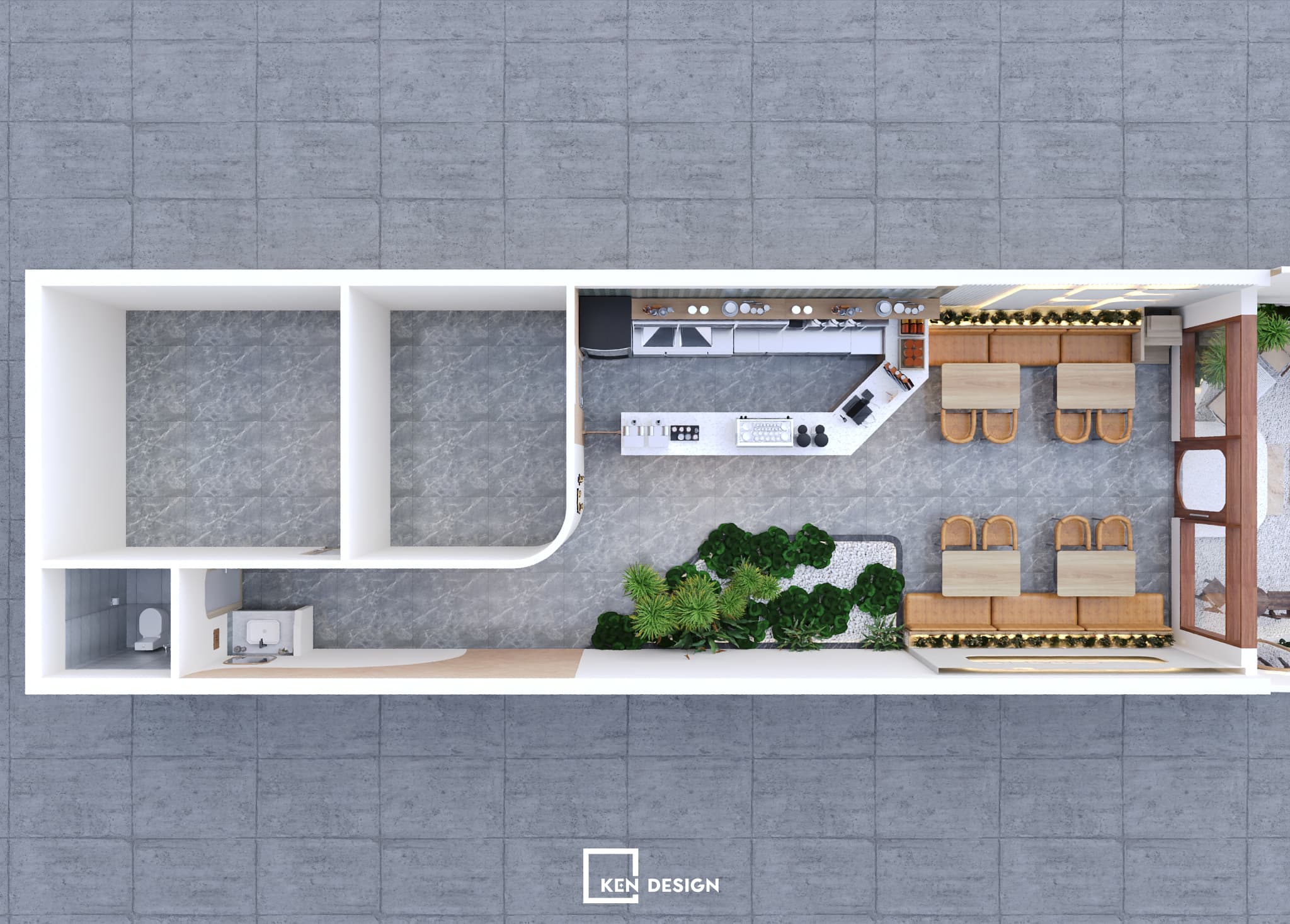 Thiết kế quán Golden tea & coffee tại Hưng Yên